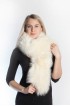 White cream fox fur scarf